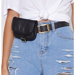 Suede belt pouch